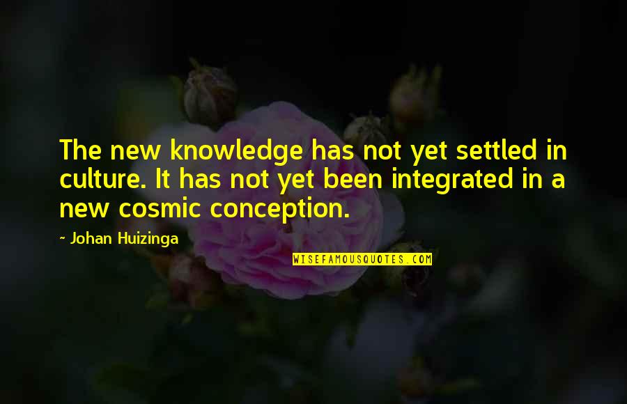 Settled Quotes By Johan Huizinga: The new knowledge has not yet settled in