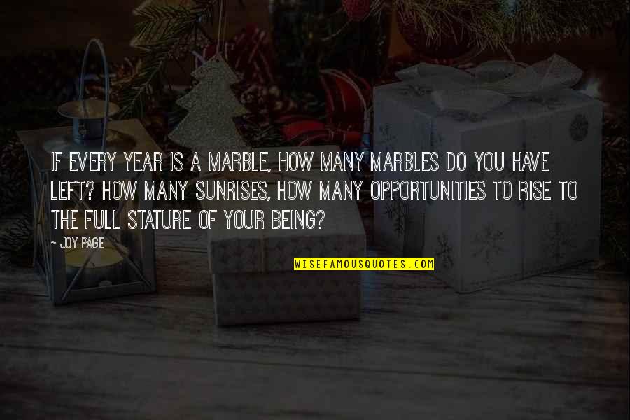 Settling Scores Quotes By Joy Page: If every year is a marble, how many