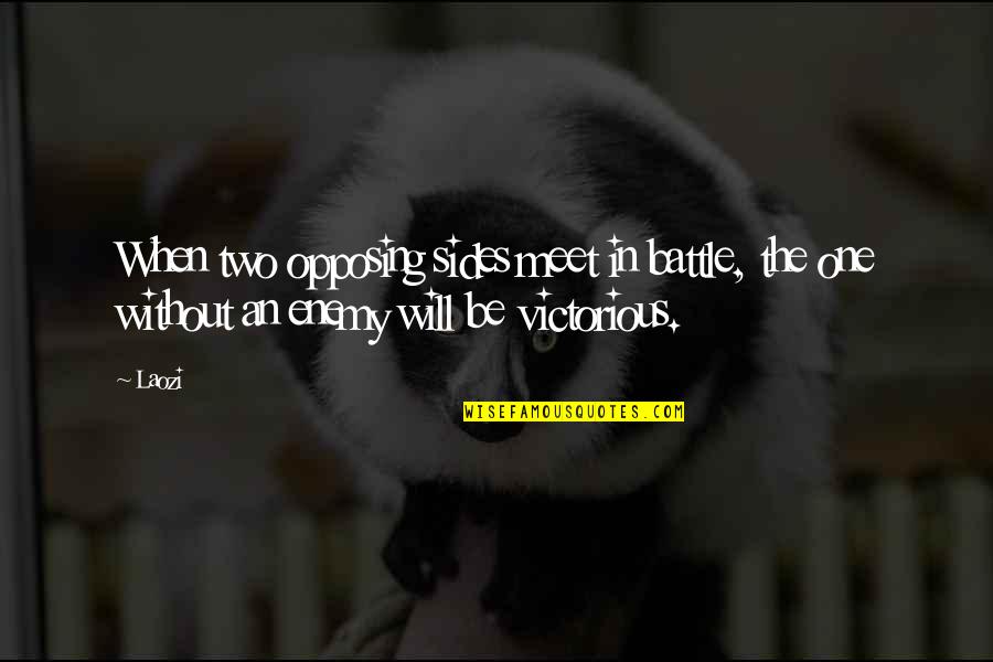 Seus Minecraft Quotes By Laozi: When two opposing sides meet in battle, the