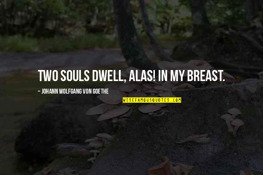 Sevasti Balafas Quotes By Johann Wolfgang Von Goethe: Two souls dwell, alas! in my breast. Sevasti Balafas Quotes By Johann Wolfgang Von Goethe: Two souls dwell, alas! in my breast.