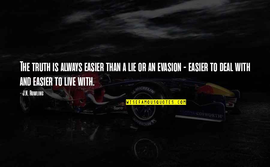 Severe Weather Quotes By J.K. Rowling: The truth is always easier than a lie Severe Weather Quotes By J.K. Rowling: The truth is always easier than a lie