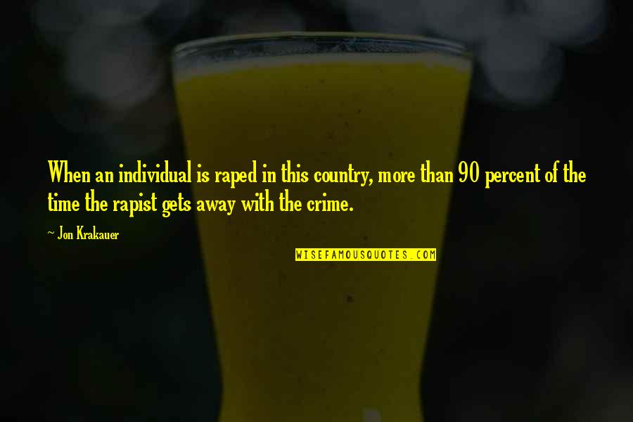Sevime Gjinali Quotes By Jon Krakauer: When an individual is raped in this country, Sevime Gjinali Quotes By Jon Krakauer: When an individual is raped in this country,