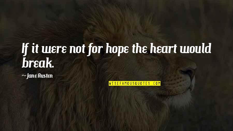 Sexula Quotes By Jane Austen: If it were not for hope the heart