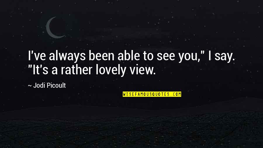 Sf4 Abel Quotes By Jodi Picoult: I've always been able to see you," I