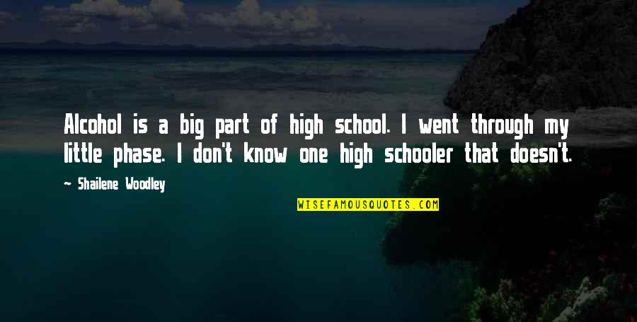 Sfarsitul Iernii Quotes By Shailene Woodley: Alcohol is a big part of high school. Sfarsitul Iernii Quotes By Shailene Woodley: Alcohol is a big part of high school.