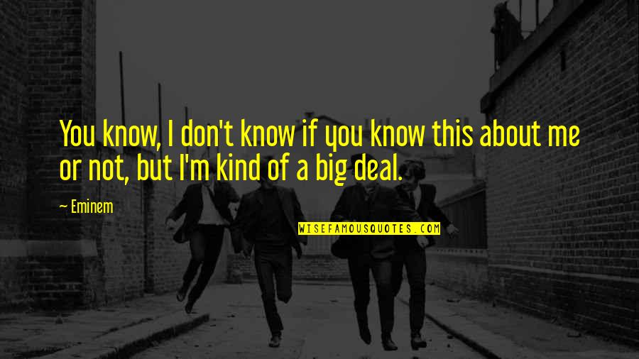 Shab E Barat Mubarak Quotes By Eminem: You know, I don't know if you know