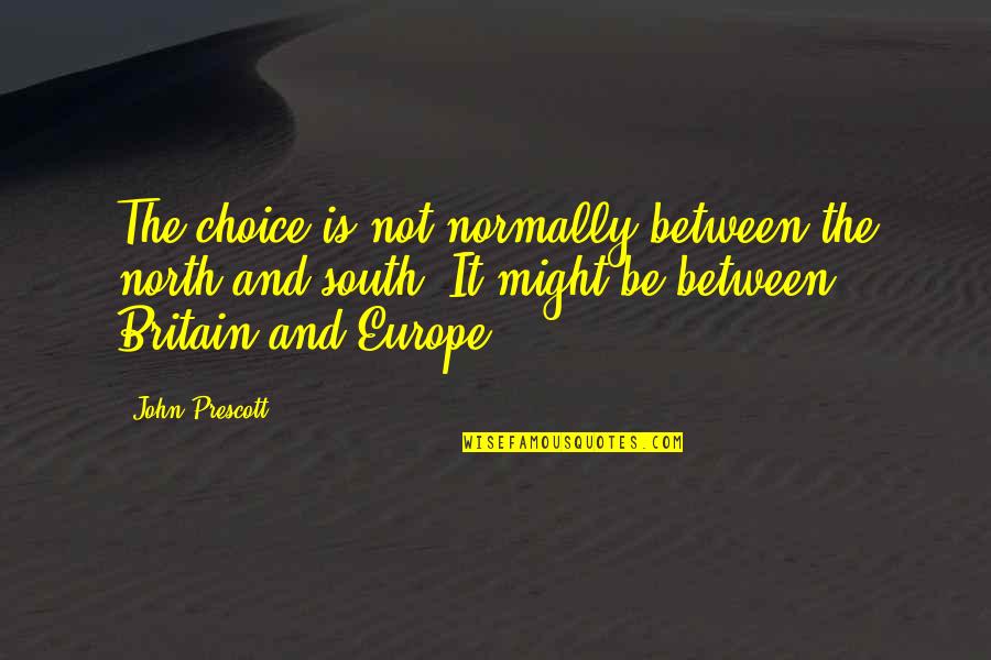Shadi Mubarak Funny Quotes By John Prescott: The choice is not normally between the north Shadi Mubarak Funny Quotes By John Prescott: The choice is not normally between the north