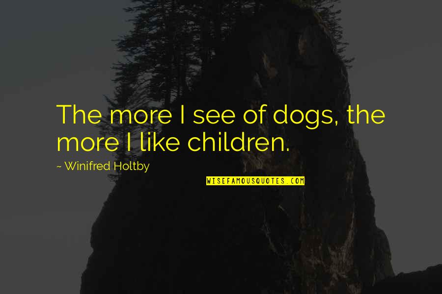 Shadiyah Lloyd Quotes By Winifred Holtby: The more I see of dogs, the more