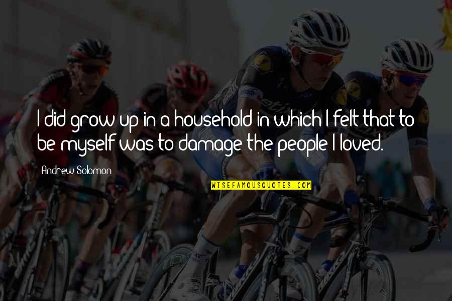 Shadmehr Aghili Quotes By Andrew Solomon: I did grow up in a household in Shadmehr Aghili Quotes By Andrew Solomon: I did grow up in a household in