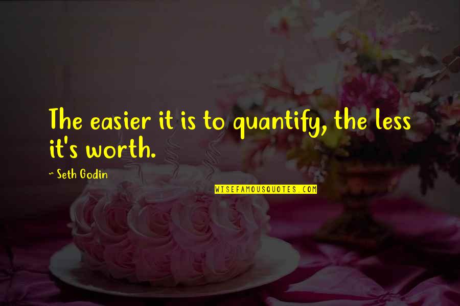 Shadow Castle Quotes By Seth Godin: The easier it is to quantify, the less