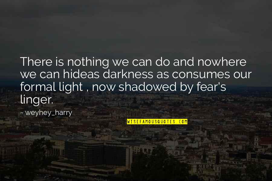 Shadowed Quotes By Weyhey_harry: There is nothing we can do and nowhere