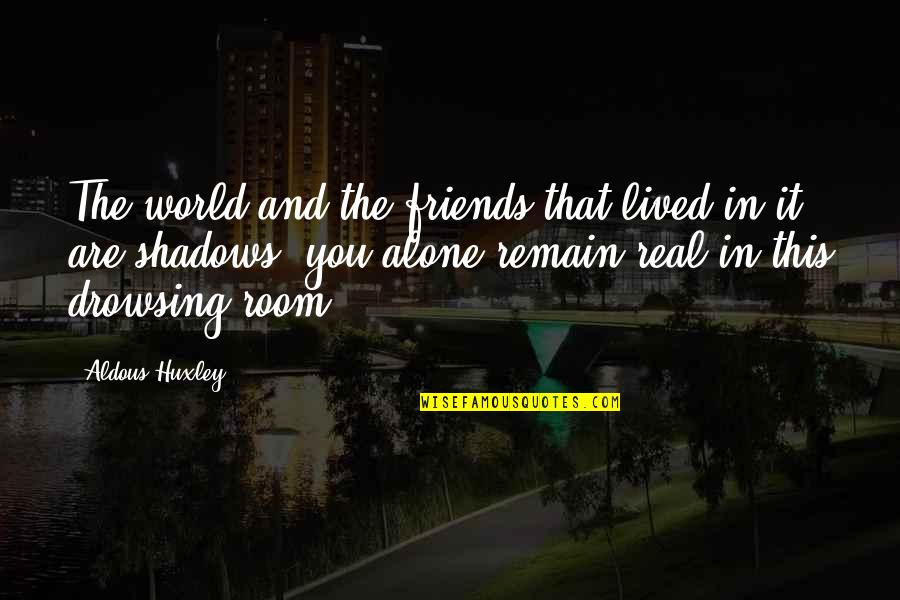 Shadows And Friends Quotes By Aldous Huxley: The world and the friends that lived in