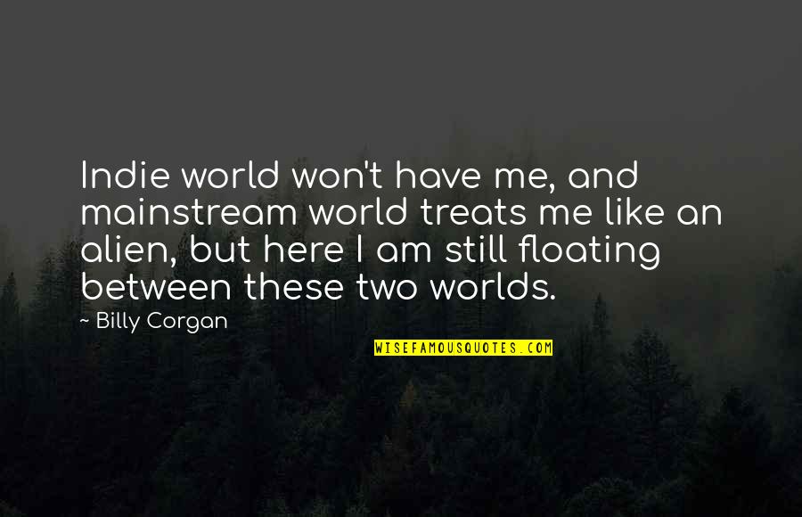 Shadows Of Amn Quotes By Billy Corgan: Indie world won't have me, and mainstream world Shadows Of Amn Quotes By Billy Corgan: Indie world won't have me, and mainstream world