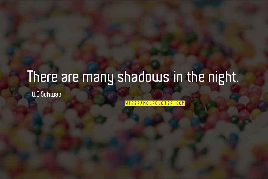 Shadows Of The Night Quotes By V.E Schwab: There are many shadows in the night. Shadows Of The Night Quotes By V.E Schwab: There are many shadows in the night.