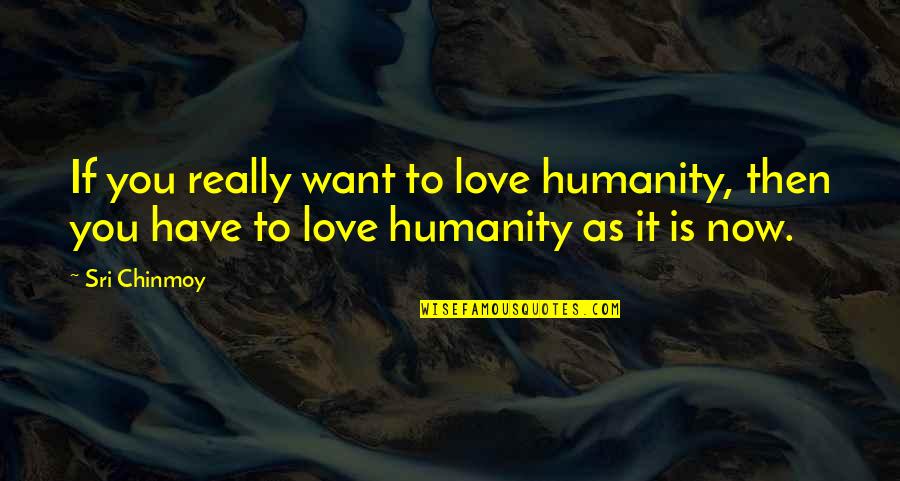 Shady Person Quotes By Sri Chinmoy: If you really want to love humanity, then