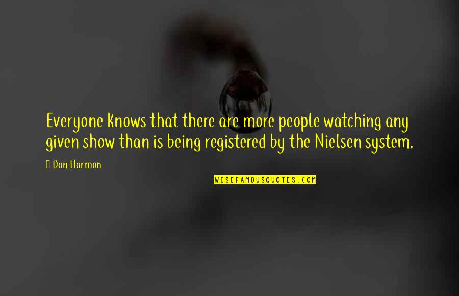 Shaelen Bowers Quotes By Dan Harmon: Everyone knows that there are more people watching
