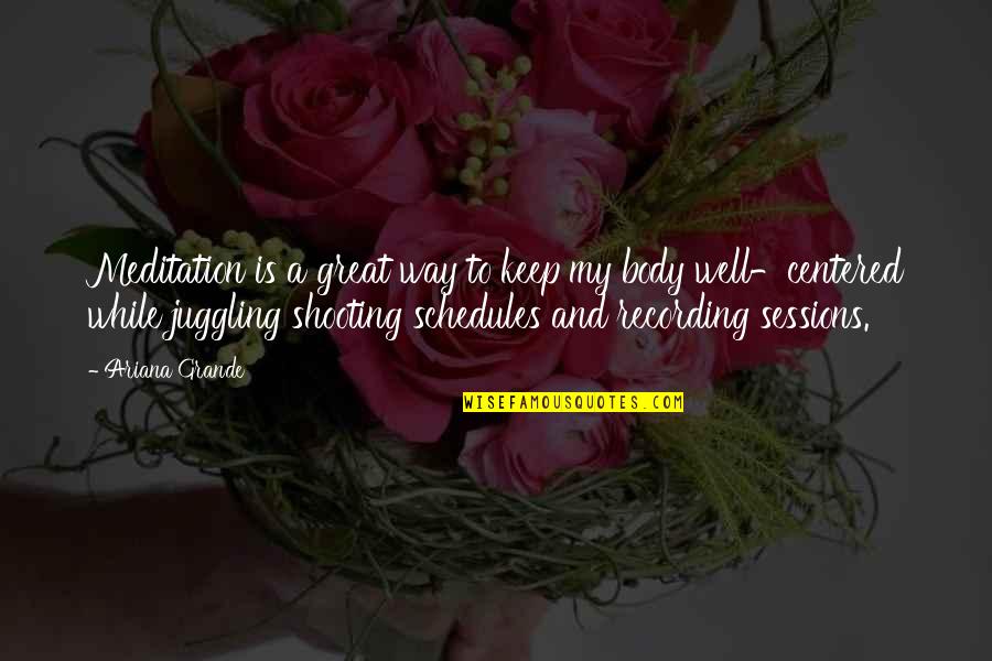 Shafiul's Quotes By Ariana Grande: Meditation is a great way to keep my Shafiul's Quotes By Ariana Grande: Meditation is a great way to keep my