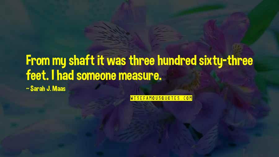 Shaft Quotes By Sarah J. Maas: From my shaft it was three hundred sixty-three