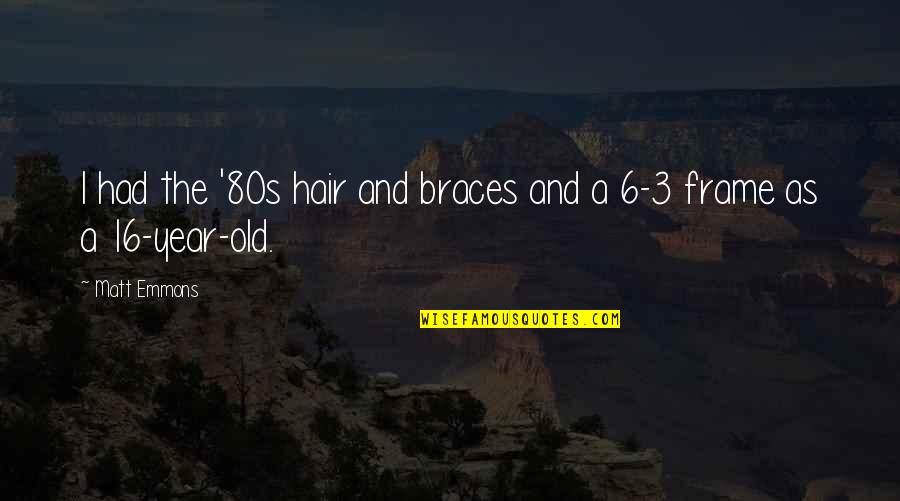 Shafting Beads Quotes By Matt Emmons: I had the '80s hair and braces and