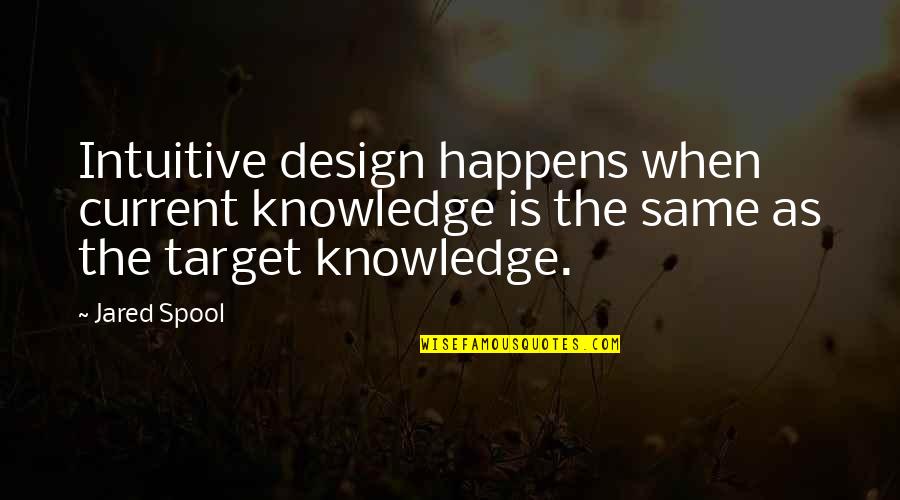 Shahrukh Khan Happy Birthday Quotes By Jared Spool: Intuitive design happens when current knowledge is the