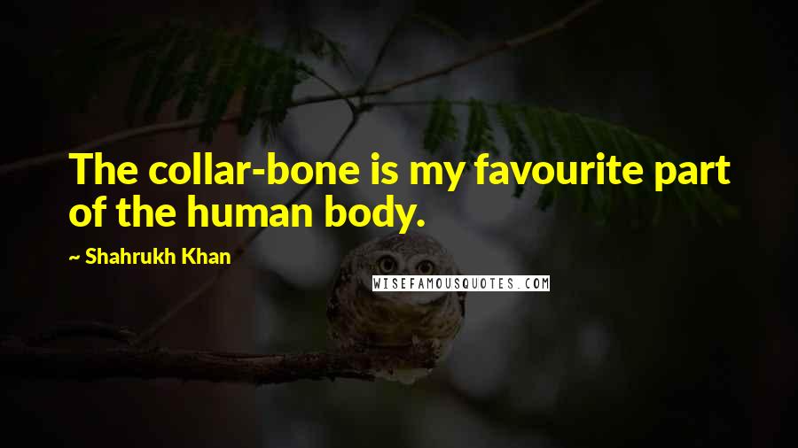 Shahrukh Khan quotes: The collar-bone is my favourite part of the human body.