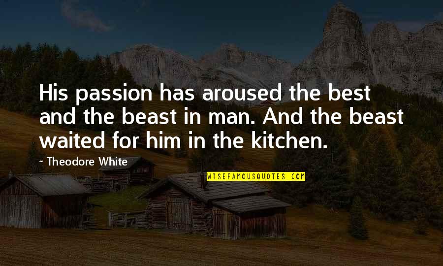 Shahzeb Abbasi Quotes By Theodore White: His passion has aroused the best and the Shahzeb Abbasi Quotes By Theodore White: His passion has aroused the best and the
