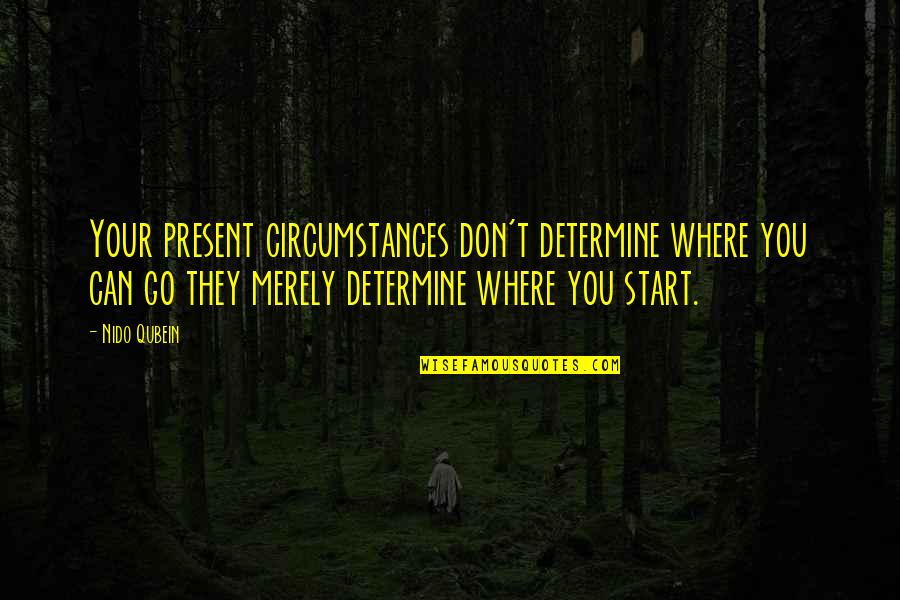 Shaiful Islam Quotes By Nido Qubein: Your present circumstances don't determine where you can Shaiful Islam Quotes By Nido Qubein: Your present circumstances don't determine where you can