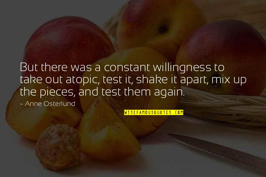Shake Up Quotes By Anne Osterlund: But there was a constant willingness to take