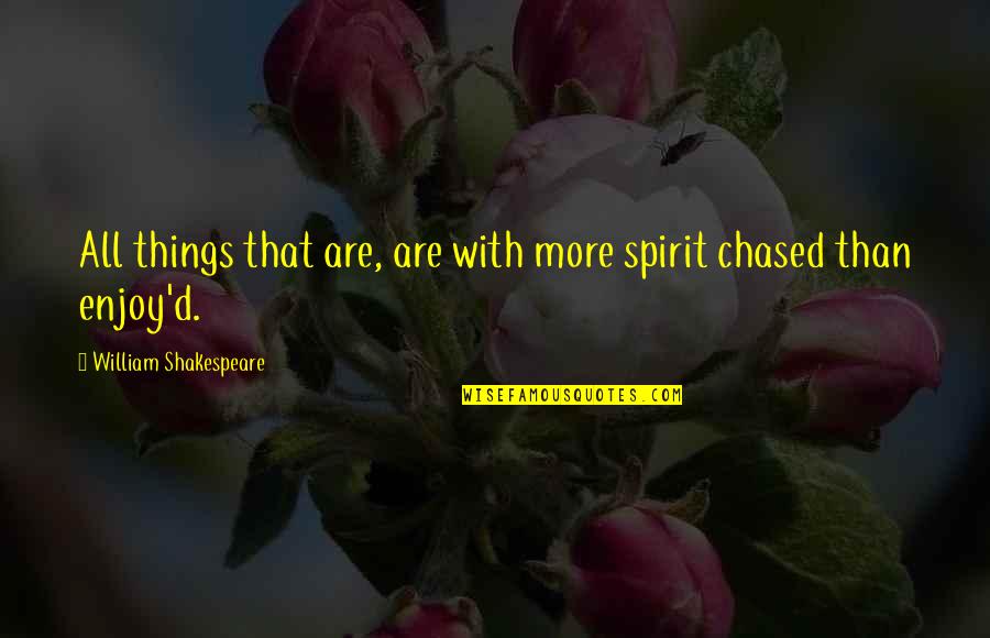 Shakespeare All Quotes By William Shakespeare: All things that are, are with more spirit