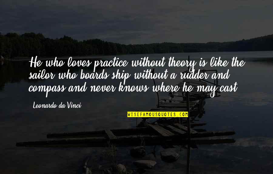 Shakespeare Behave Quotes By Leonardo Da Vinci: He who loves practice without theory is like Shakespeare Behave Quotes By Leonardo Da Vinci: He who loves practice without theory is like