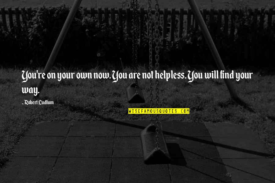 Shakespeare Seeing Quotes By Robert Ludlum: You're on your own now. You are not