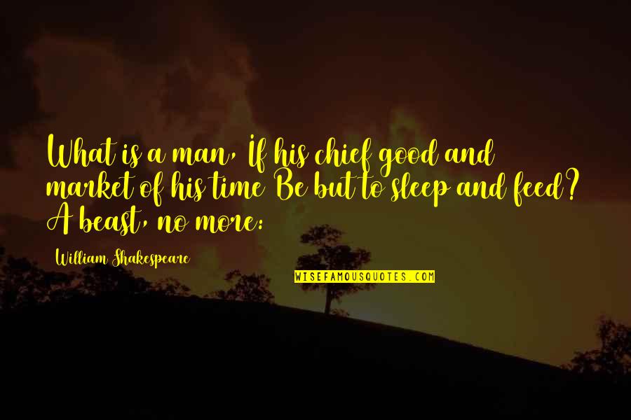 Shakespeare Sleep Quotes By William Shakespeare: What is a man, If his chief good