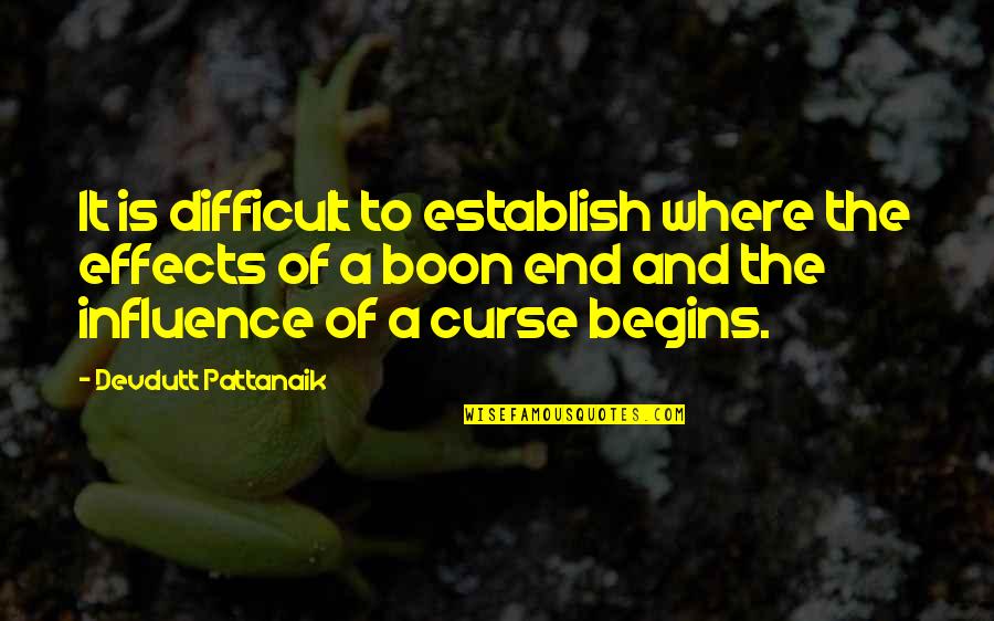 Shakourestaurant Quotes By Devdutt Pattanaik: It is difficult to establish where the effects