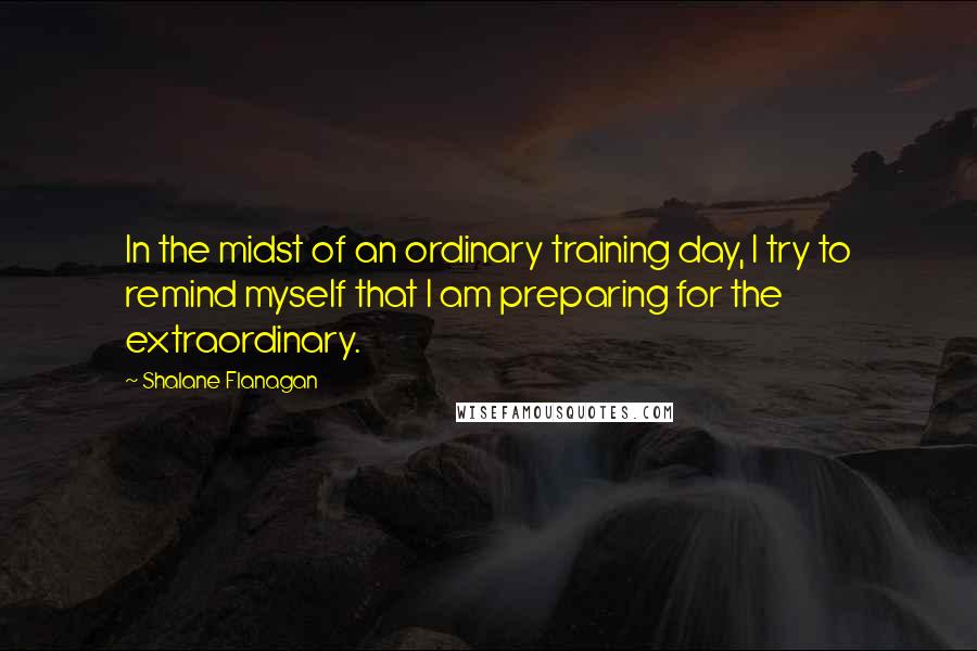 Shalane Flanagan quotes: In the midst of an ordinary training day, I try to remind myself that I am preparing for the extraordinary.