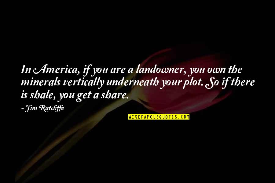 Shale Quotes By Jim Ratcliffe: In America, if you are a landowner, you