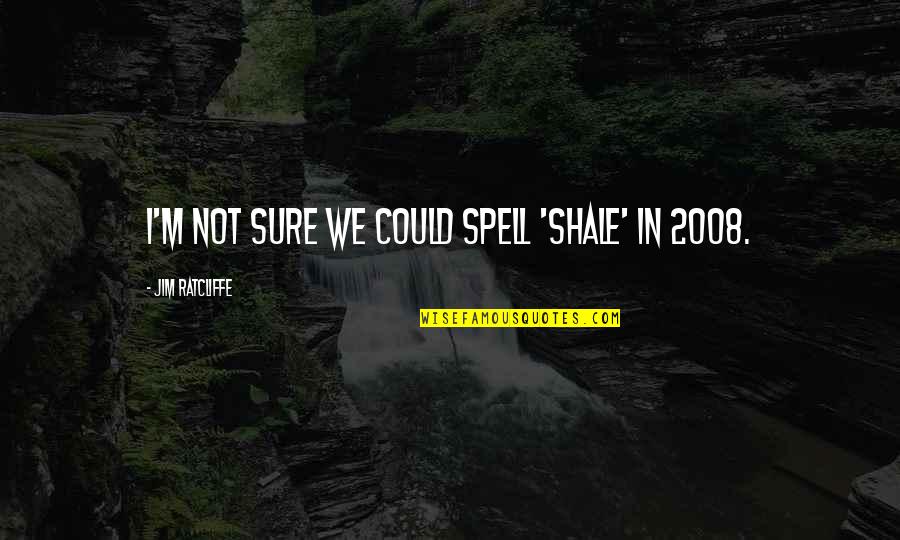 Shale's Quotes By Jim Ratcliffe: I'm not sure we could spell 'shale' in