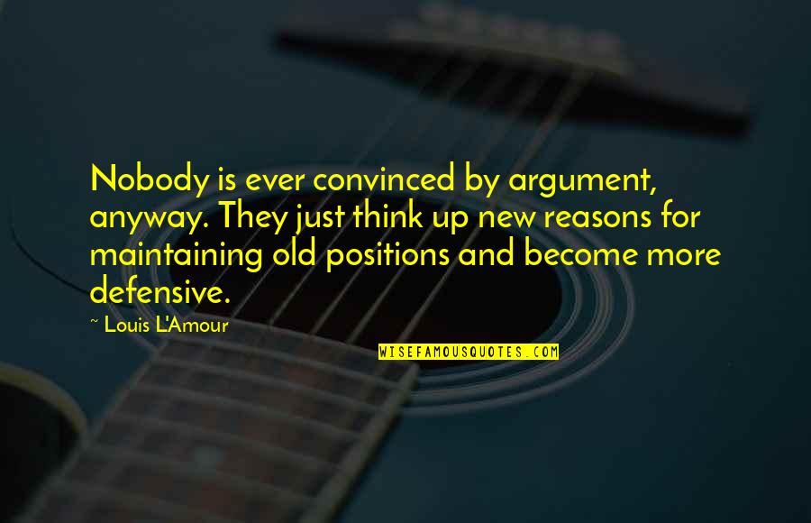 Shalvar Palangi Quotes By Louis L'Amour: Nobody is ever convinced by argument, anyway. They