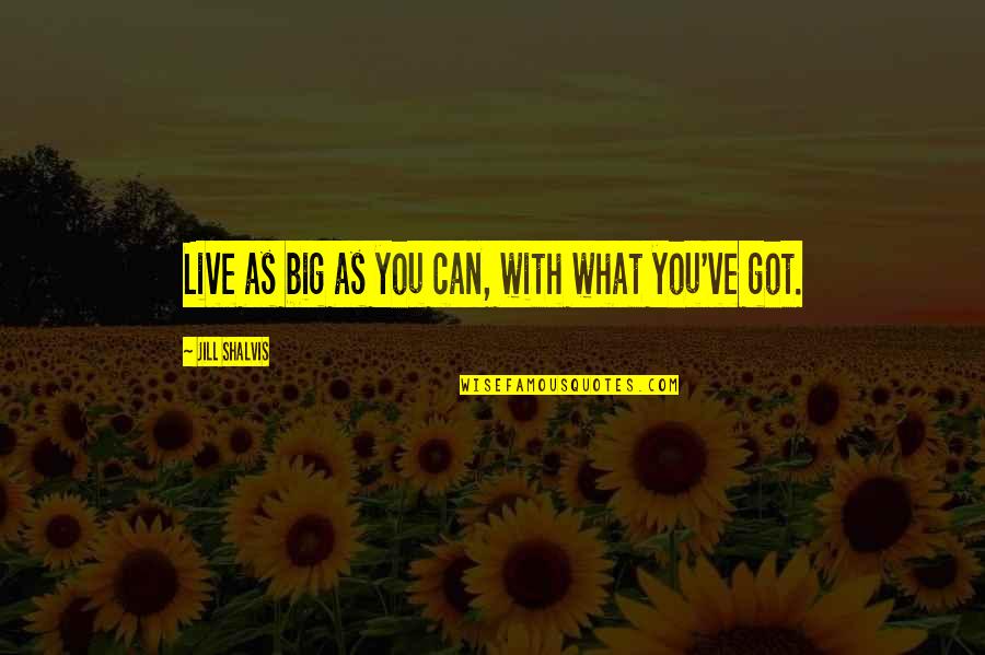 Shalvis Quotes By Jill Shalvis: Live as big as you can, with what