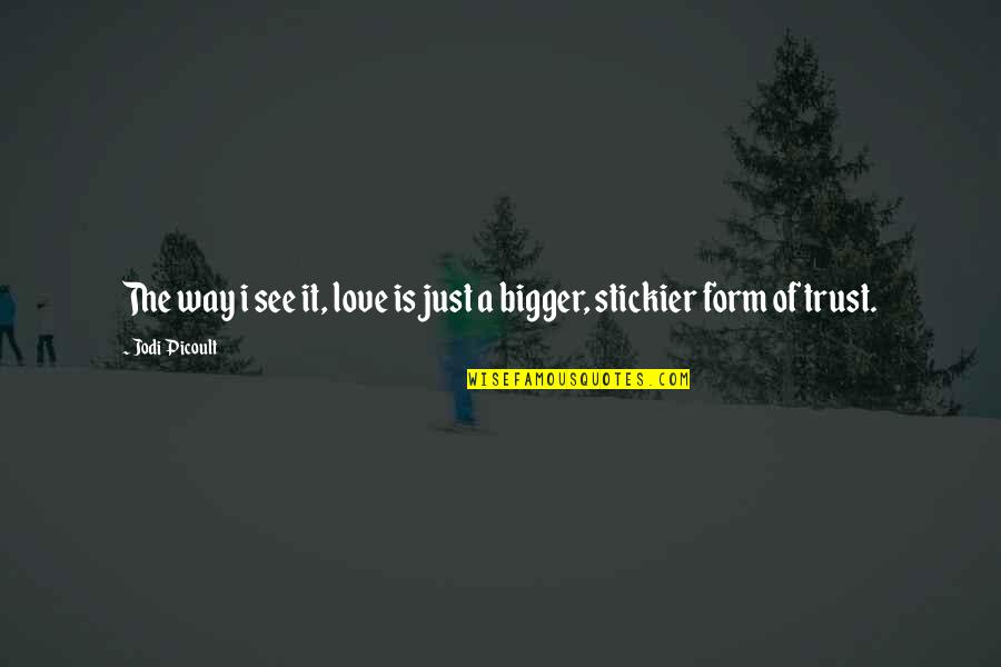 Shalynn Blanton Quotes By Jodi Picoult: The way i see it, love is just