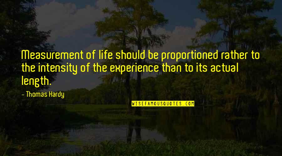 Shamansky Mortgage Quotes By Thomas Hardy: Measurement of life should be proportioned rather to Shamansky Mortgage Quotes By Thomas Hardy: Measurement of life should be proportioned rather to
