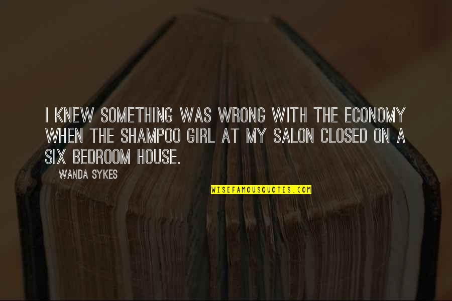 Shampoo Quotes By Wanda Sykes: I knew something was wrong with the economy
