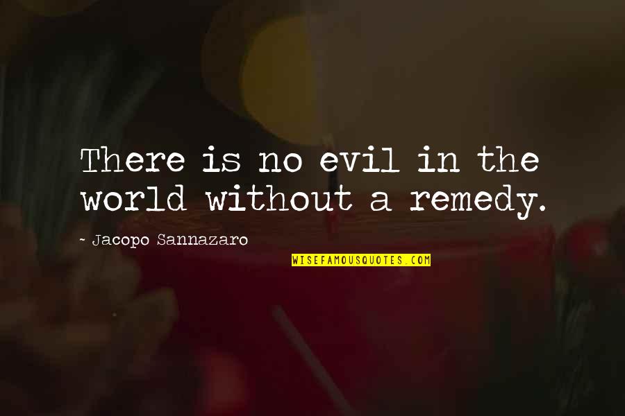 Shamshir Quotes By Jacopo Sannazaro: There is no evil in the world without