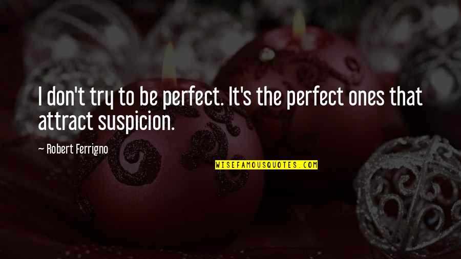 Shamsudeen Quotes By Robert Ferrigno: I don't try to be perfect. It's the Shamsudeen Quotes By Robert Ferrigno: I don't try to be perfect. It's the