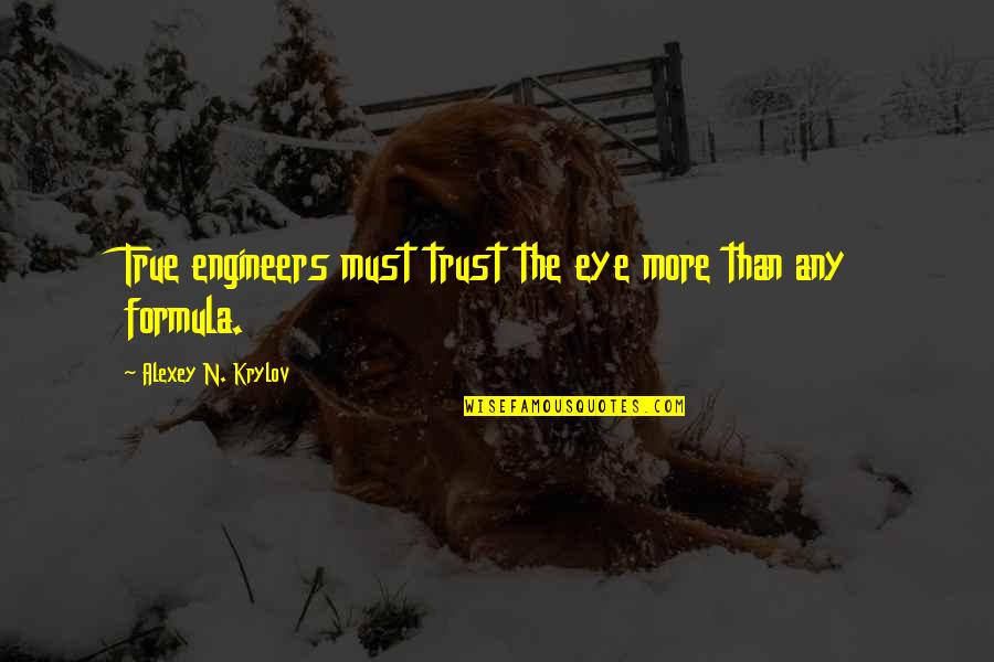 Shamwow Quotes By Alexey N. Krylov: True engineers must trust the eye more than