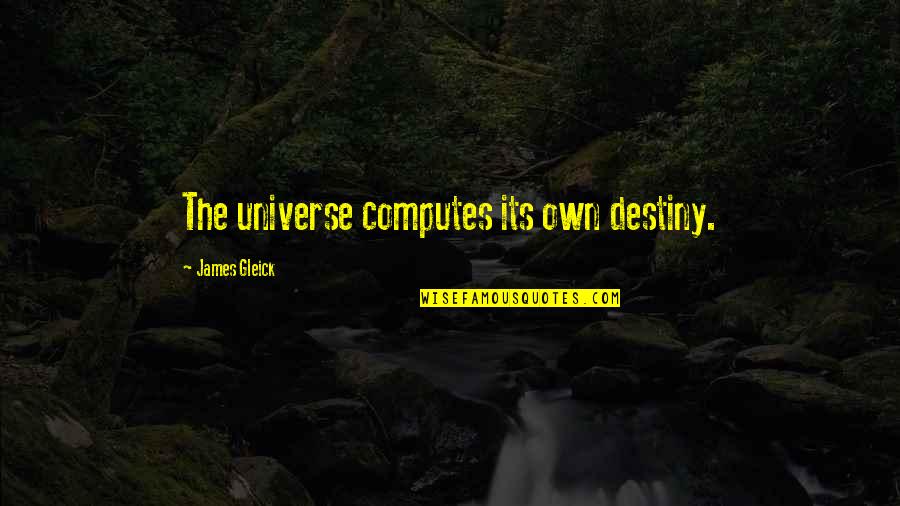 Shane Gun Quote Quotes By James Gleick: The universe computes its own destiny.