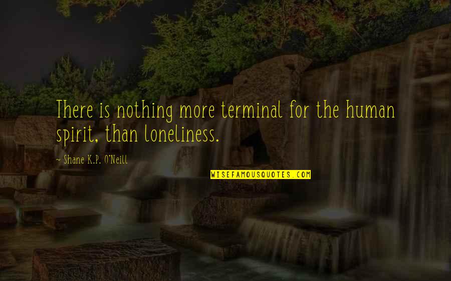 Shane O'neill Quotes By Shane K.P. O'Neill: There is nothing more terminal for the human Shane O'neill Quotes By Shane K.P. O'Neill: There is nothing more terminal for the human