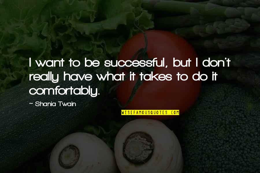 Shania Quotes By Shania Twain: I want to be successful, but I don't