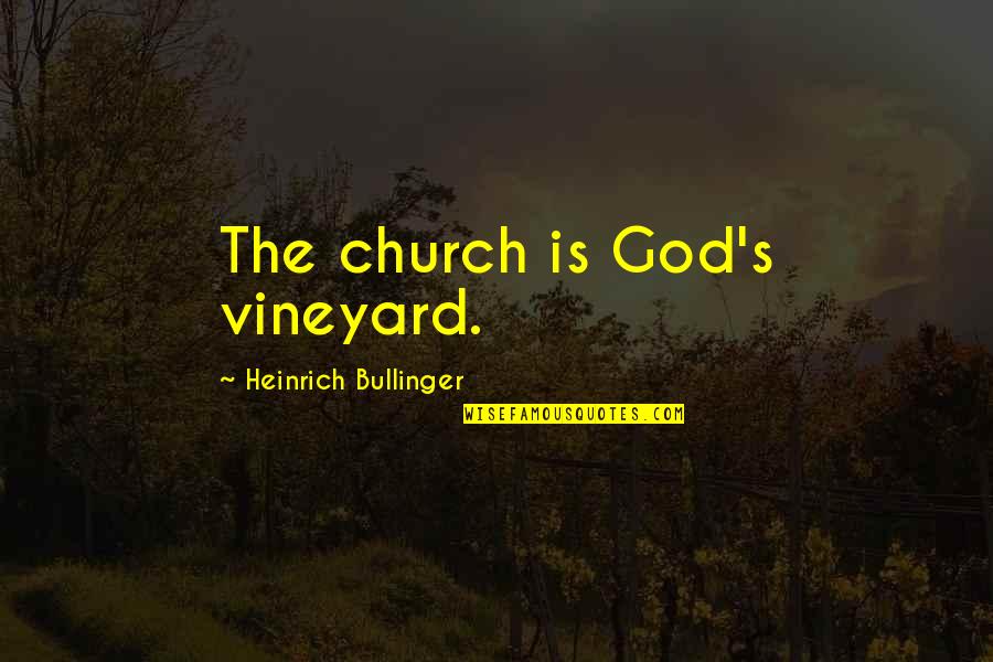 Shanise Mcgullicuddy Quotes By Heinrich Bullinger: The church is God's vineyard. Shanise Mcgullicuddy Quotes By Heinrich Bullinger: The church is God's vineyard.