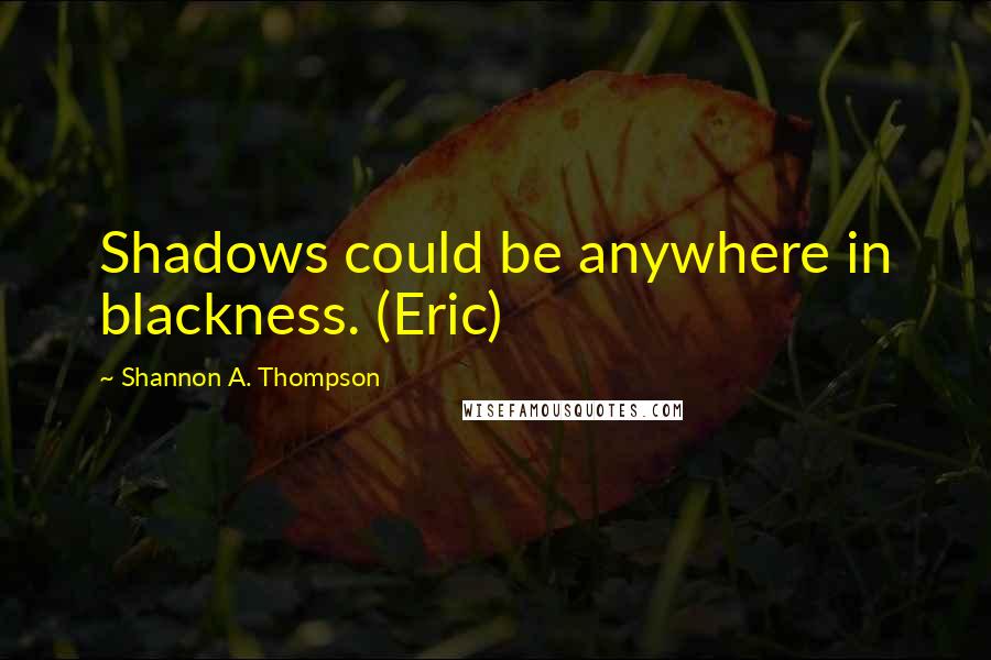 Shannon A. Thompson quotes: Shadows could be anywhere in blackness. (Eric)