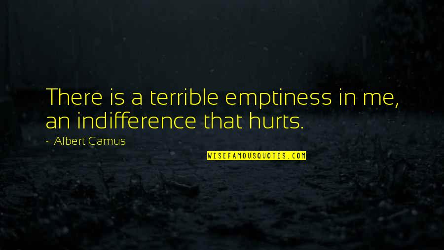 Shantaram Didier Quotes By Albert Camus: There is a terrible emptiness in me, an